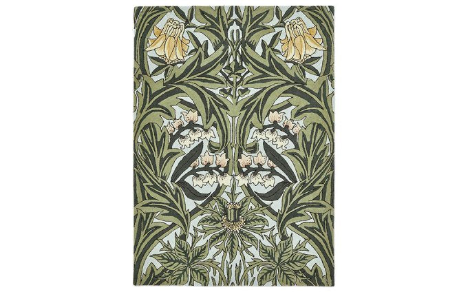Morris & Co Bluebell Leafy Arbour Green 127607