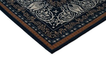 Morris & Co Borage Blue rug pile detail