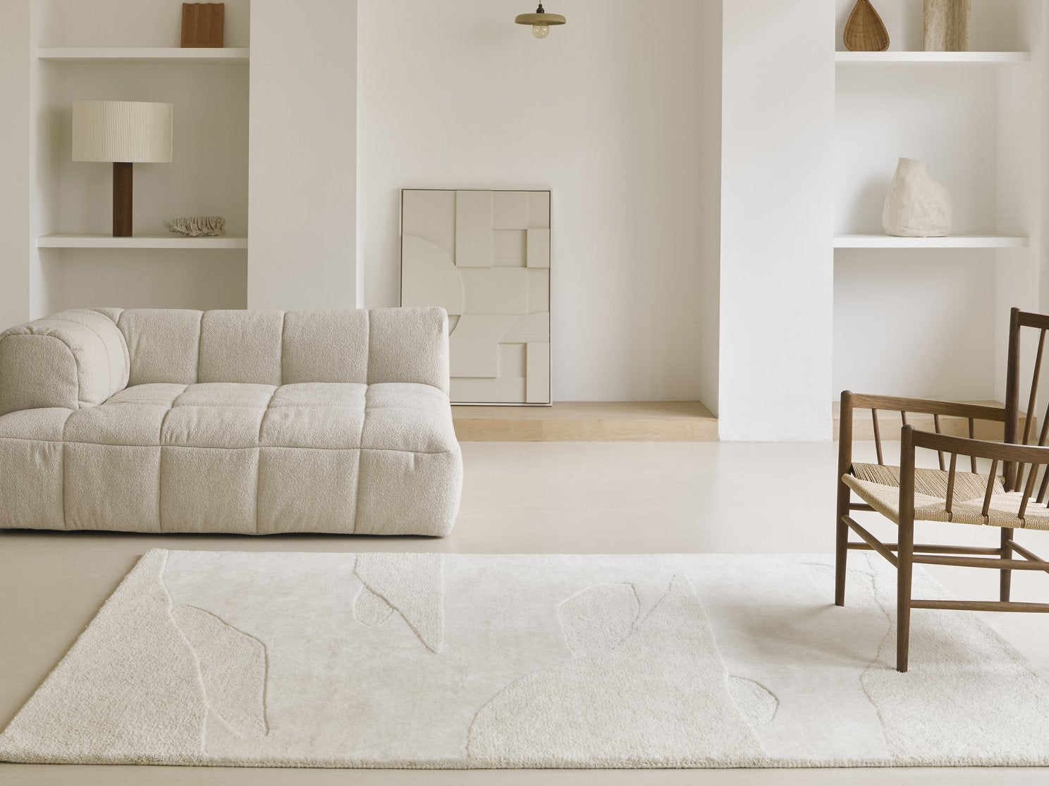 Decor Scape Wool White rug