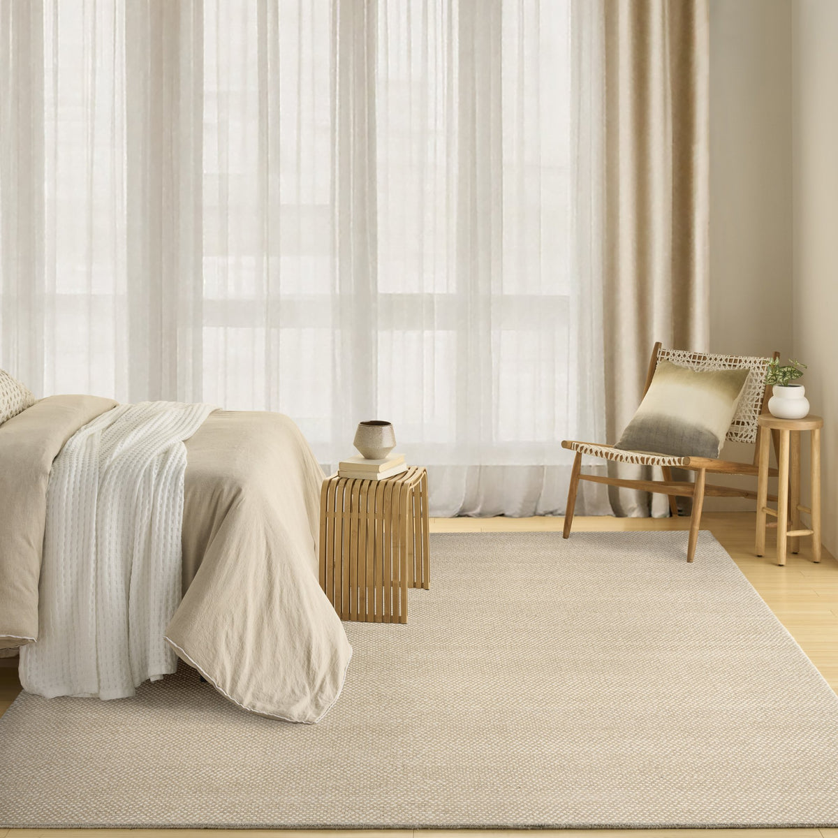 DKNY Rows Row 01 Ivory Taupe rug