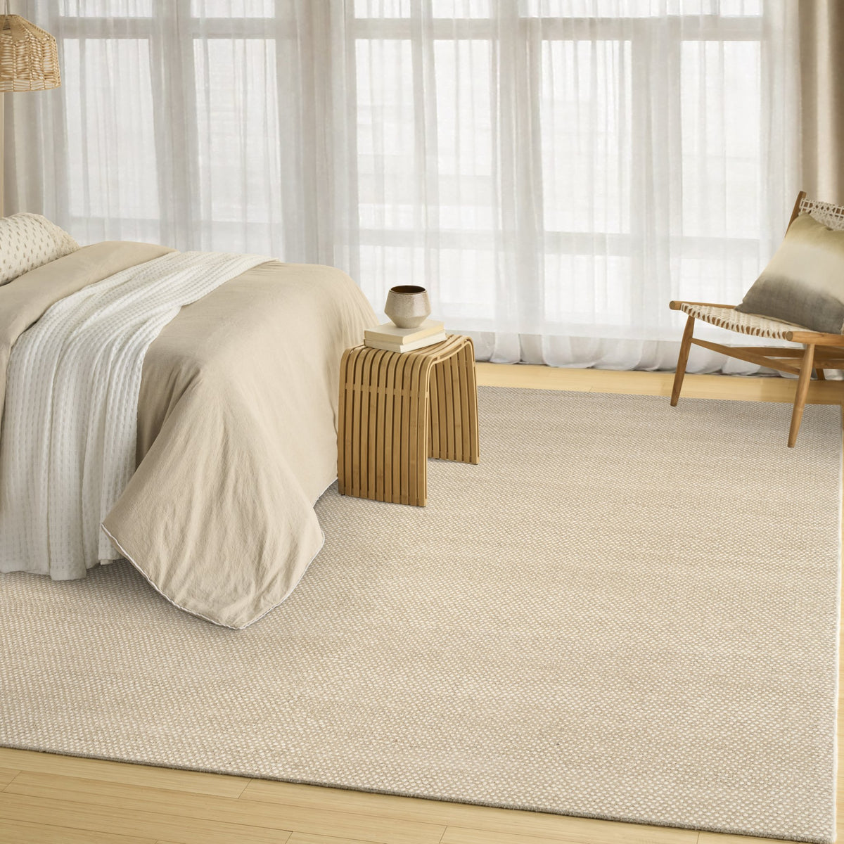 DKNY Rows Row 01 Ivory Taupe rug