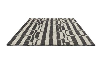 Scion Lohko Stripe Charcoal rug corner detail