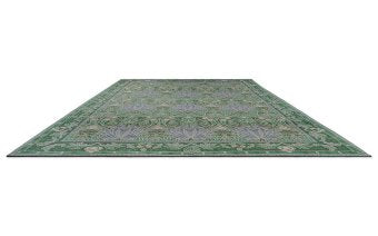 Morris & Co Helena Mineral rug corner detail