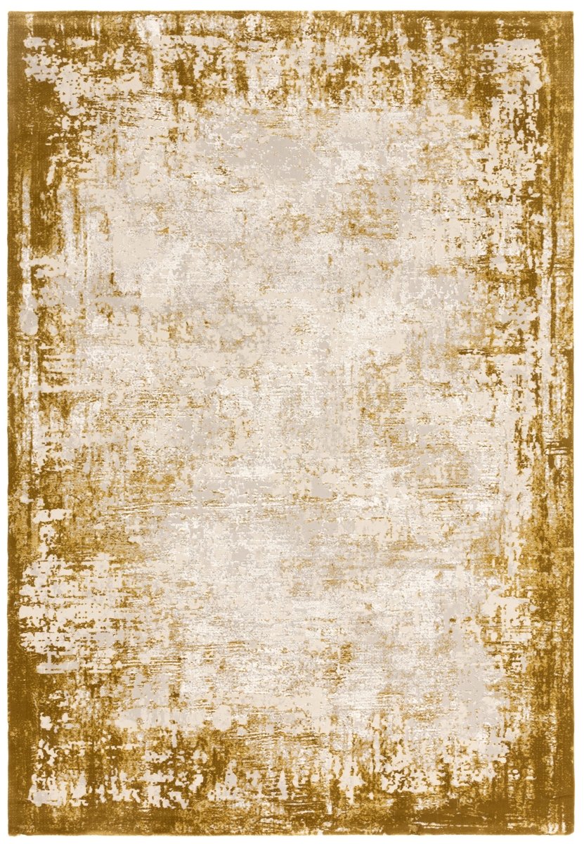 Kuza Borders Gold rug