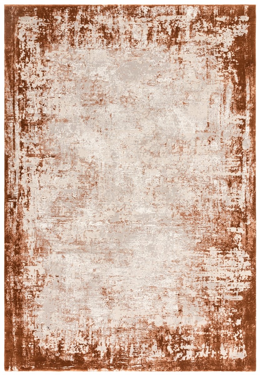 Kuza Borders Terracotta rug