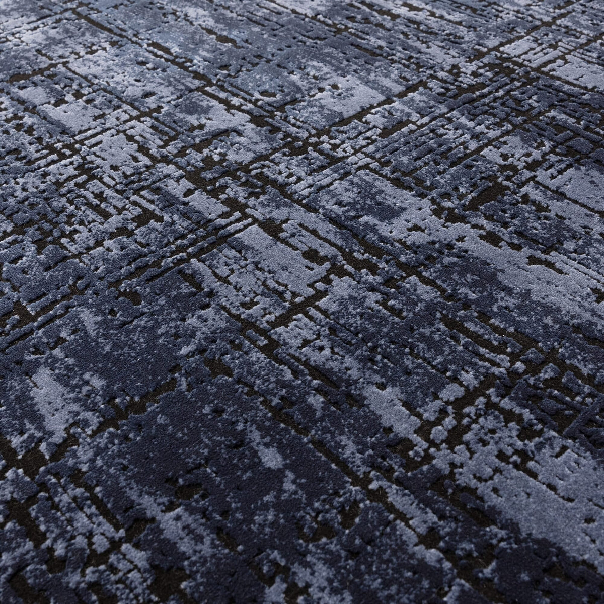 Kuza Abstract Navy rug