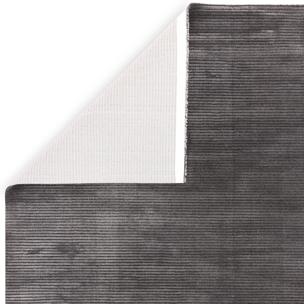 Kuza Plain Stripe Charcoal rug
