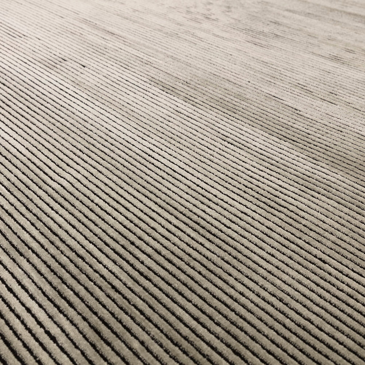 Kuza Plain Stripe Khaki rug