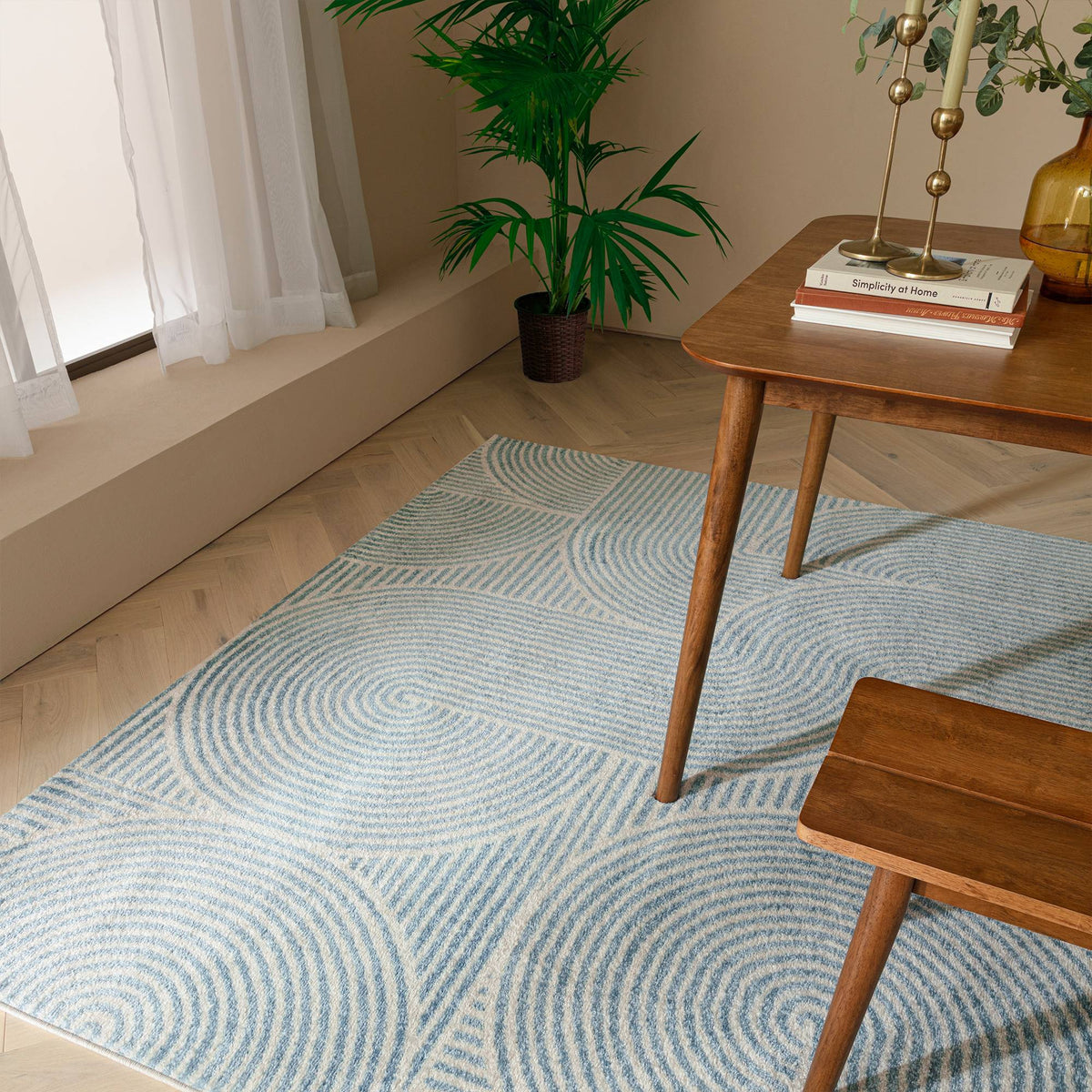 Muse MU02 Blue Swirl rug