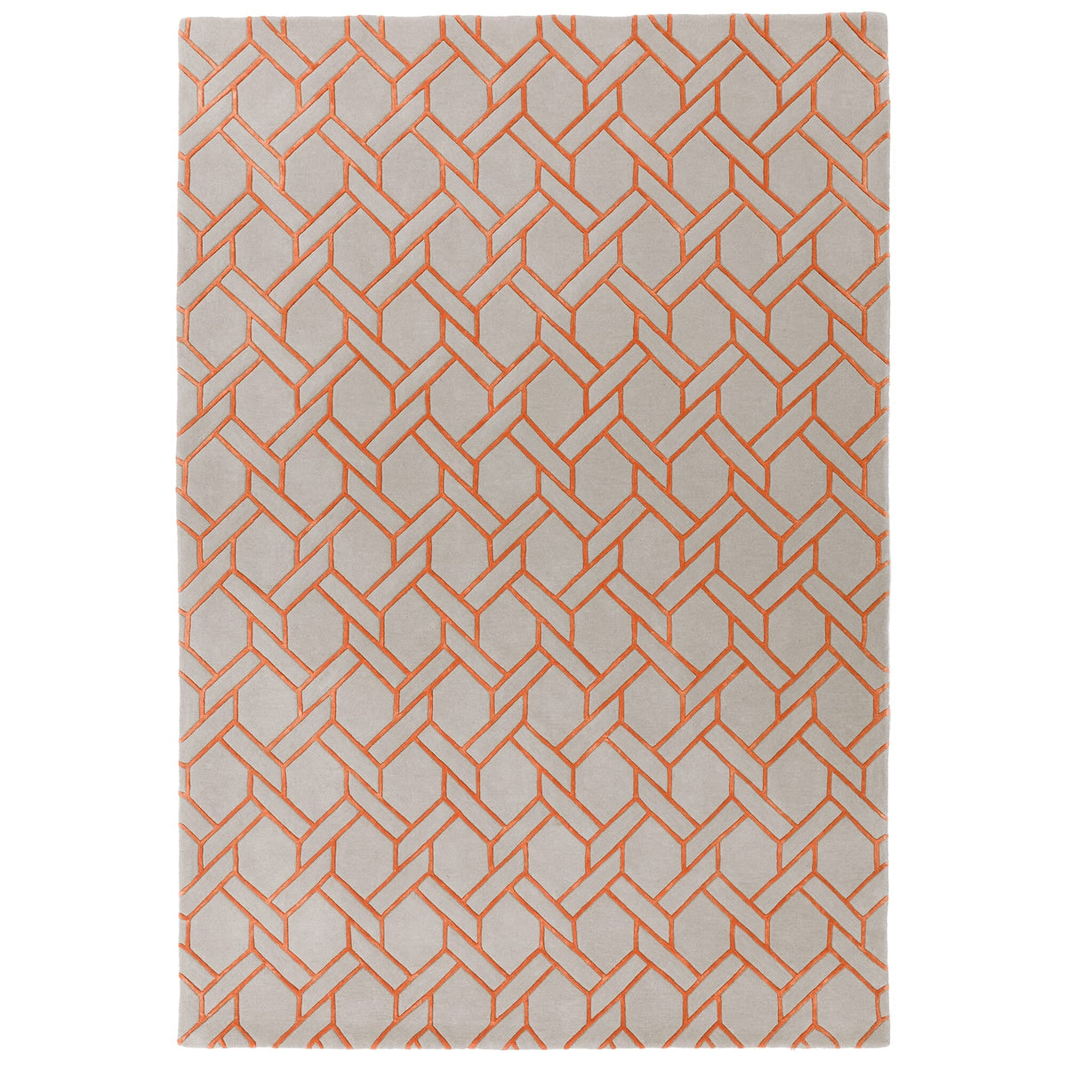 Nexus Fine Lines Silver Orange rug