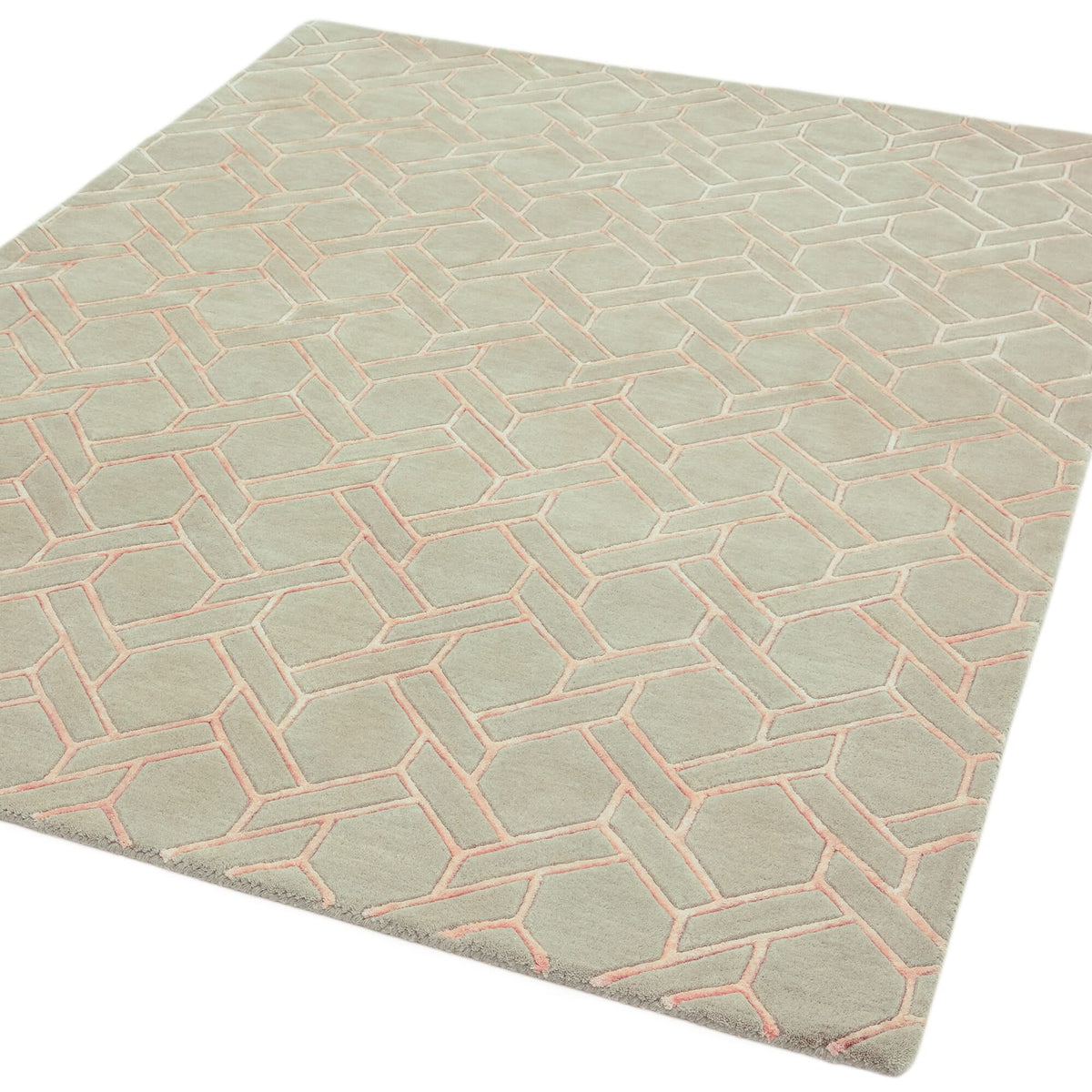 Nexus Fine Lines Silver Pink rug