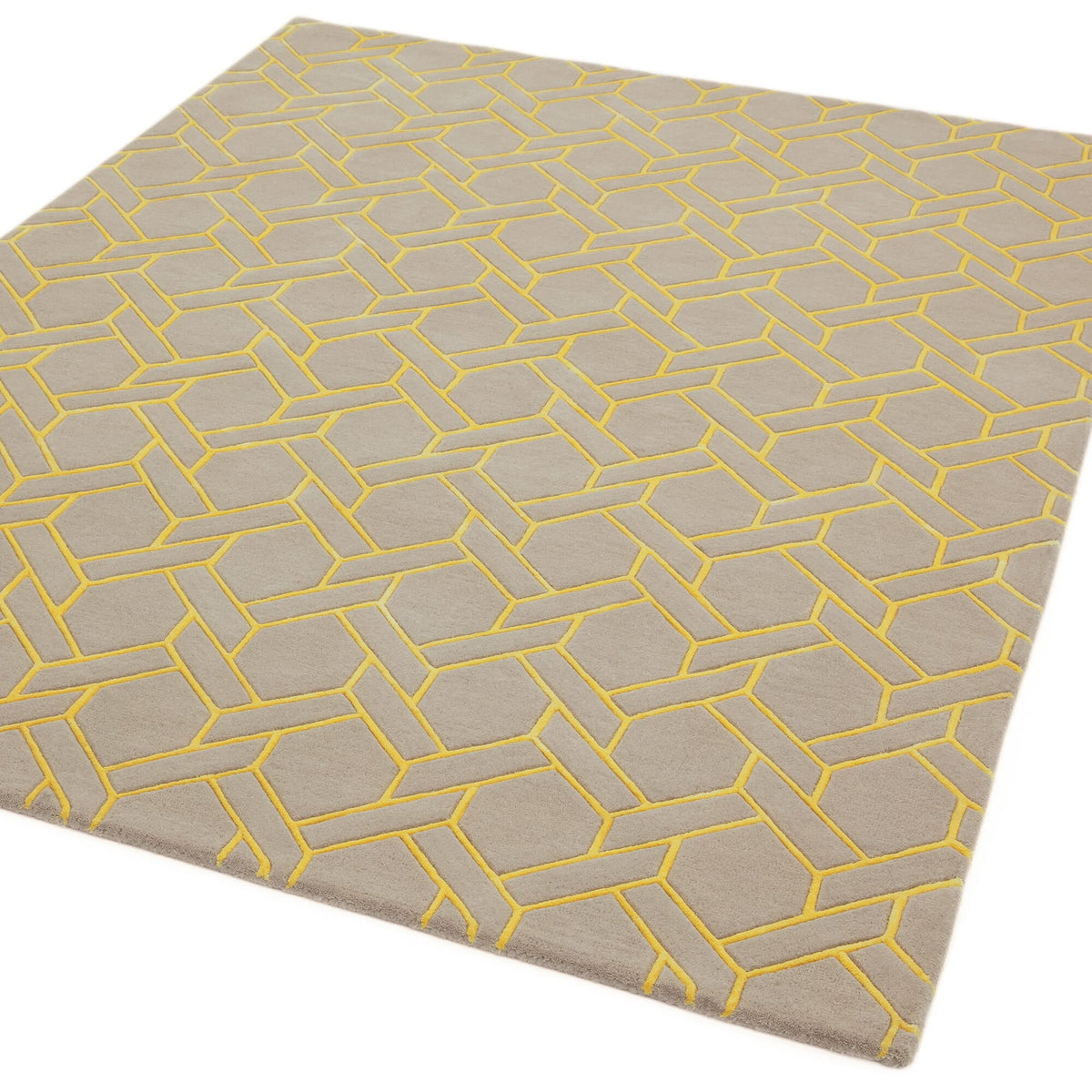Nexus Fine Lines Silver Yellow rug