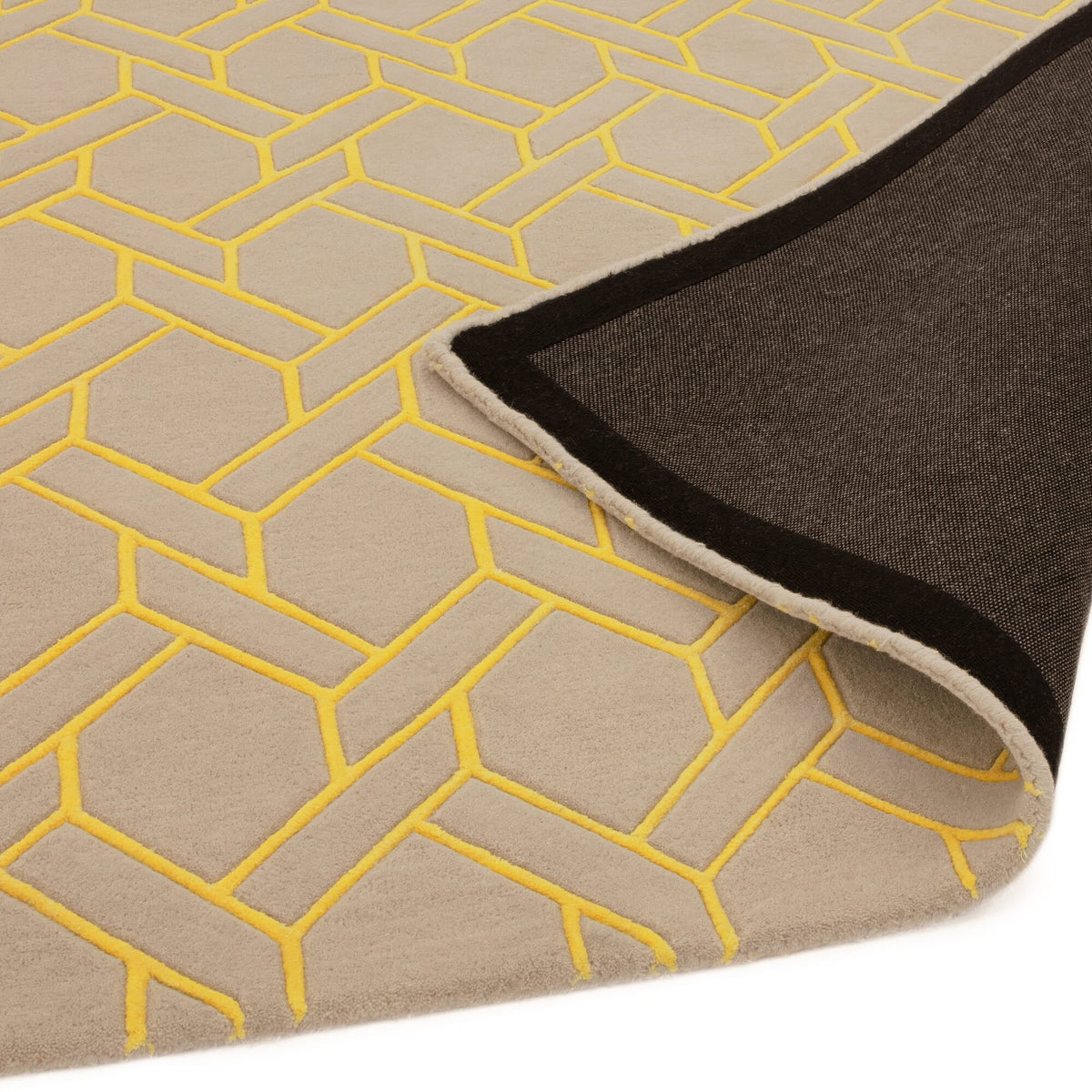 Nexus Fine Lines Silver Yellow rug
