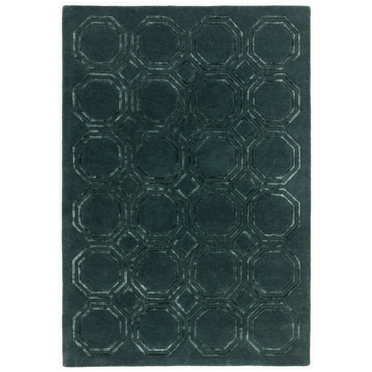 Nexus Octagon Petrol rug