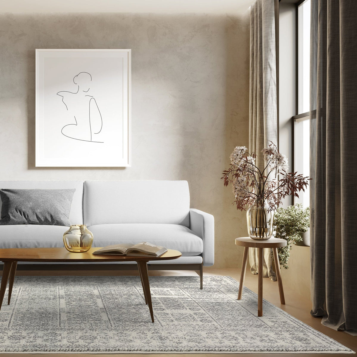 Nova NV33 Tribal Grey rug