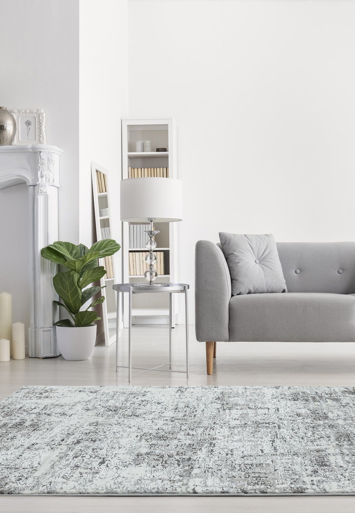 Orion OR05 Abstract Silver rug