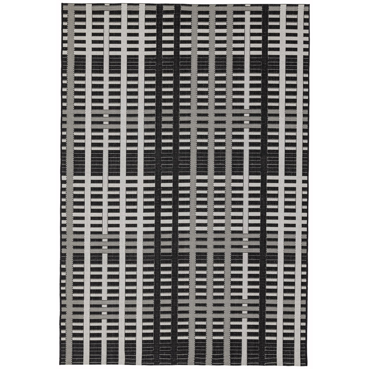 Patio PAT22 Black Grid rug