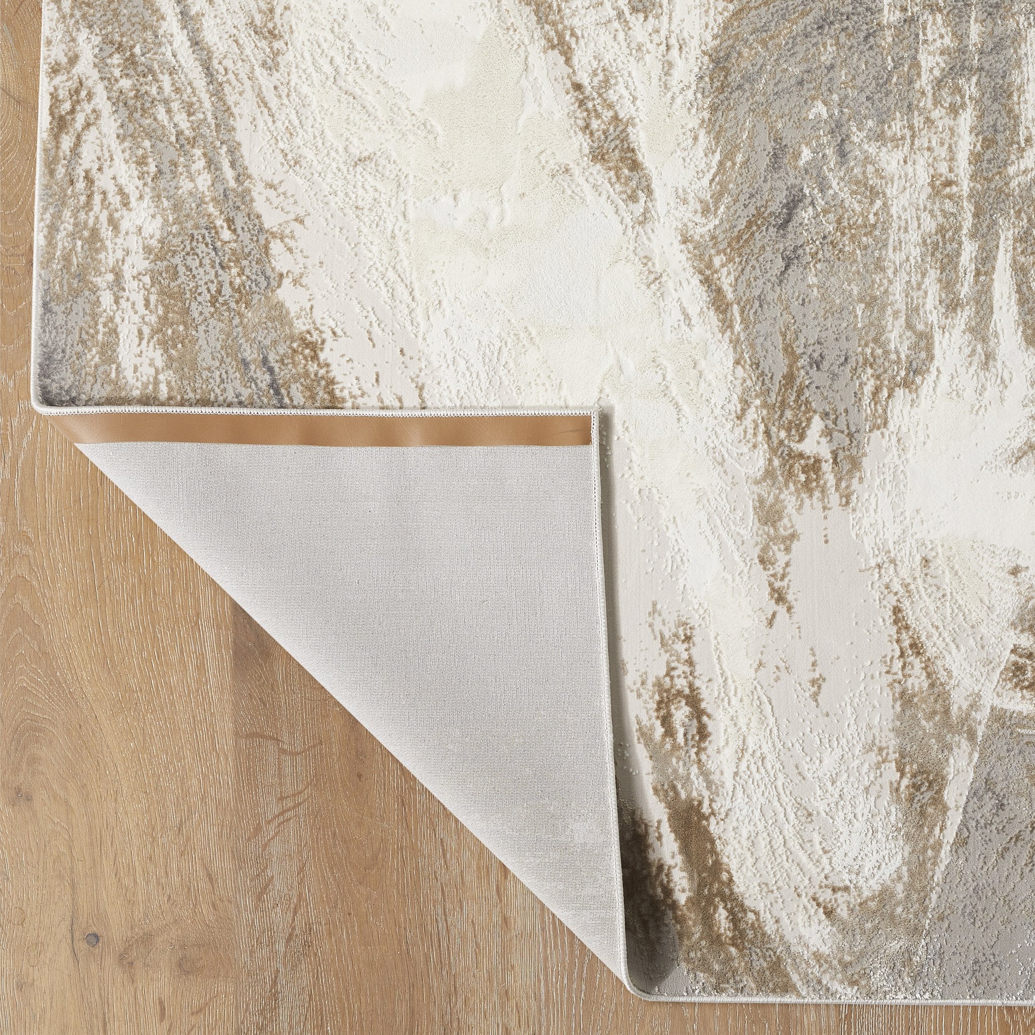 Santa Monica Grey Beige rug abstract pattern close-up