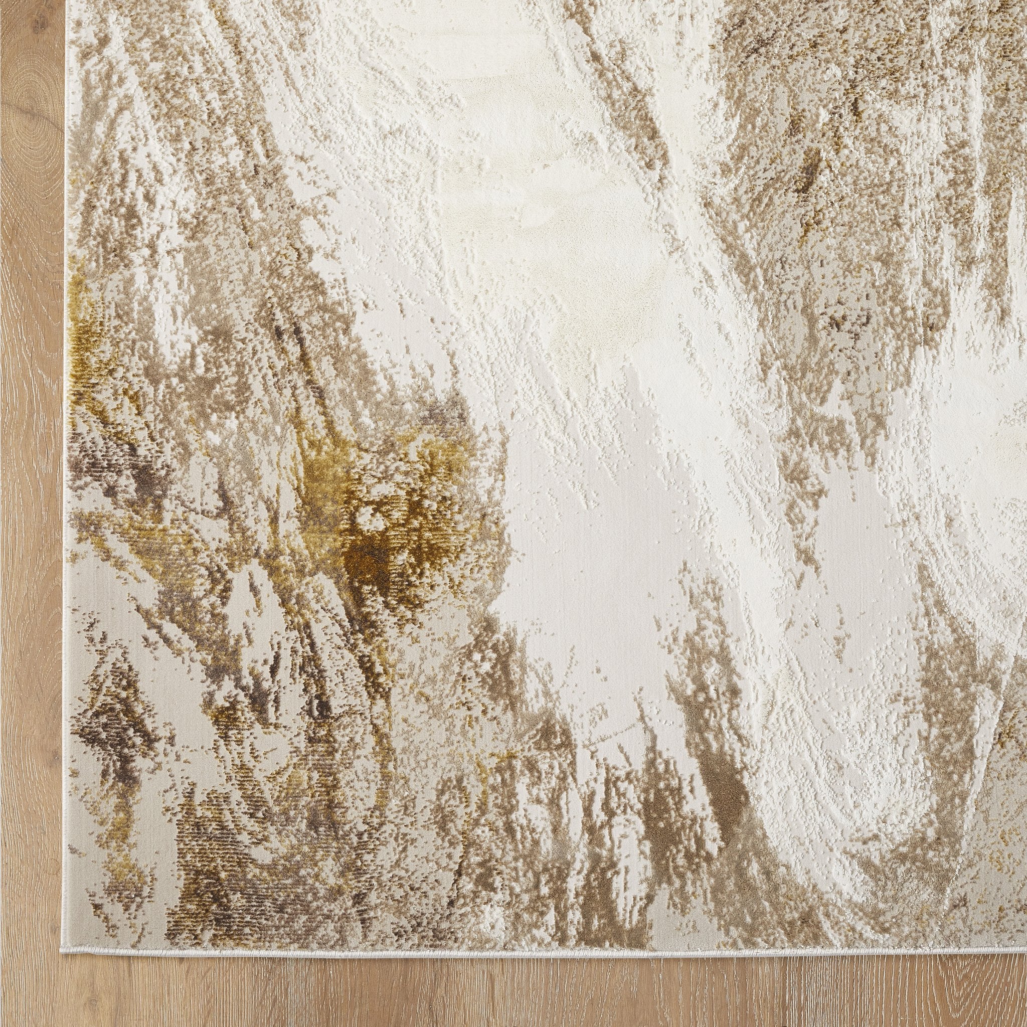 Santa Monica Grey Gold rug high-low velvet texture detail