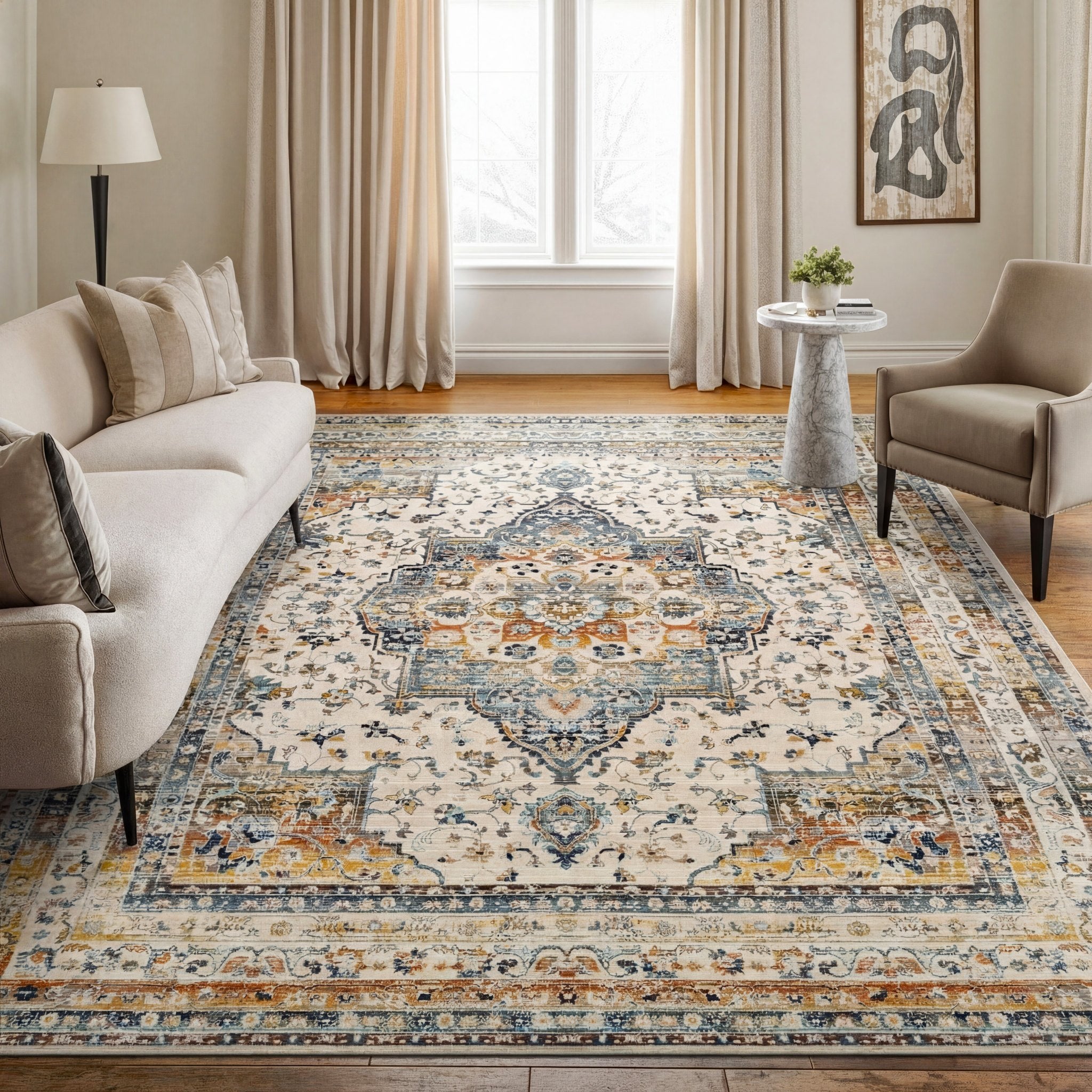 Vintage Kashan VKA 12 Ivory Sage rug