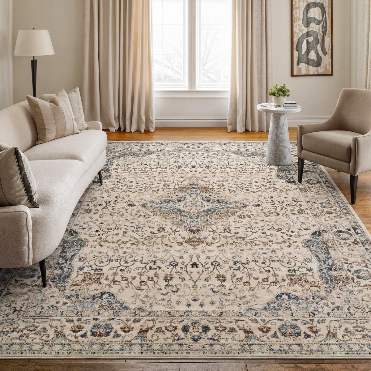 Vintage Kashan VKA 14 Ivory rug