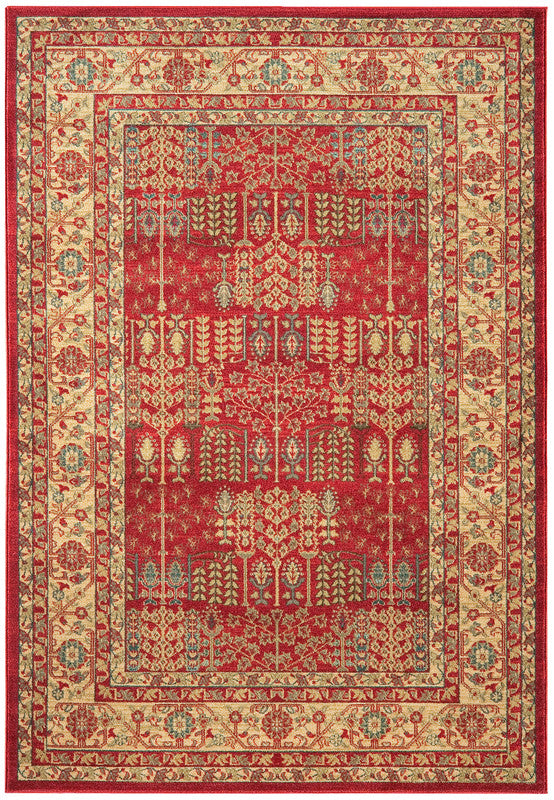 A red traditional patterned runner suited to a hallway