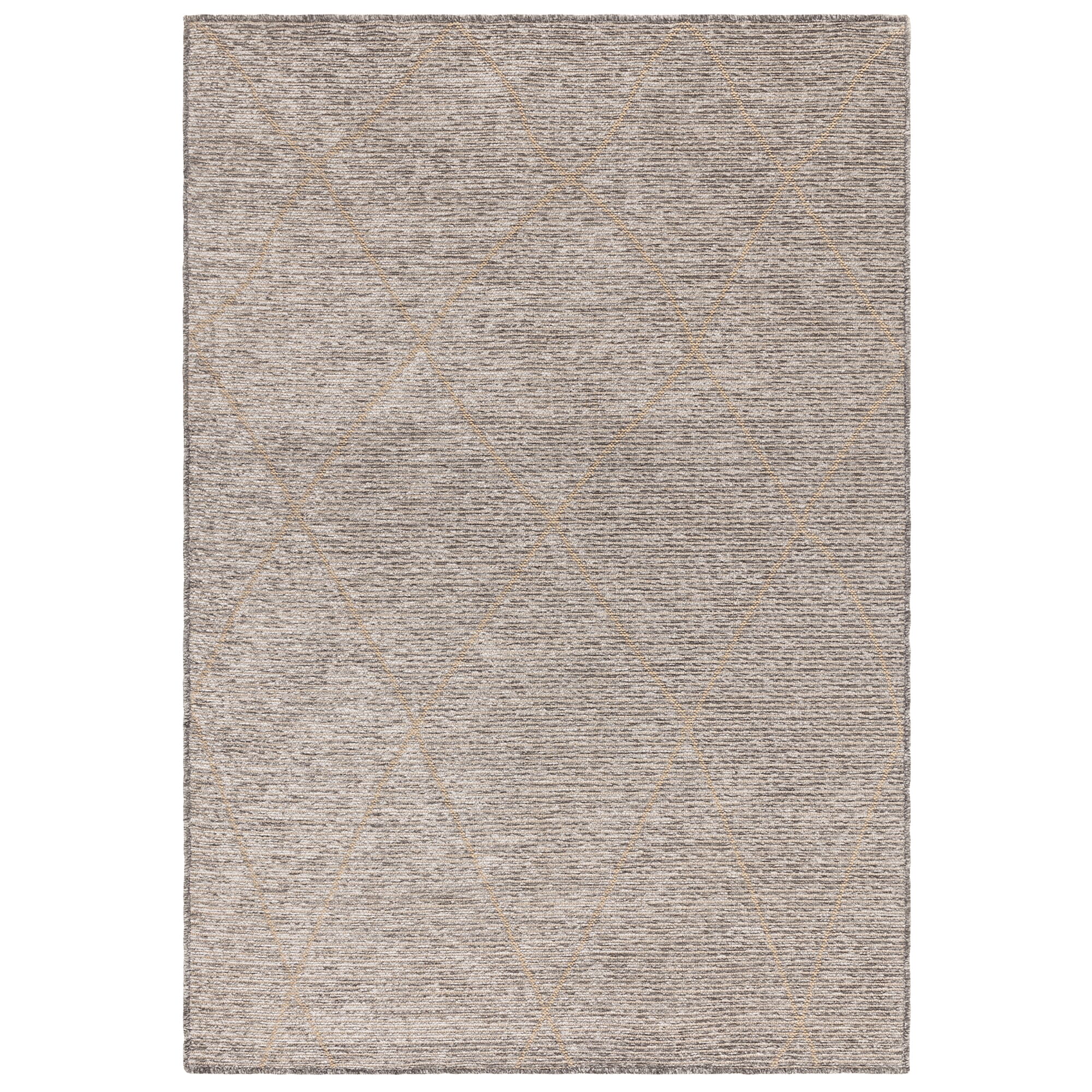 A steel grey plain rug with a soft pile