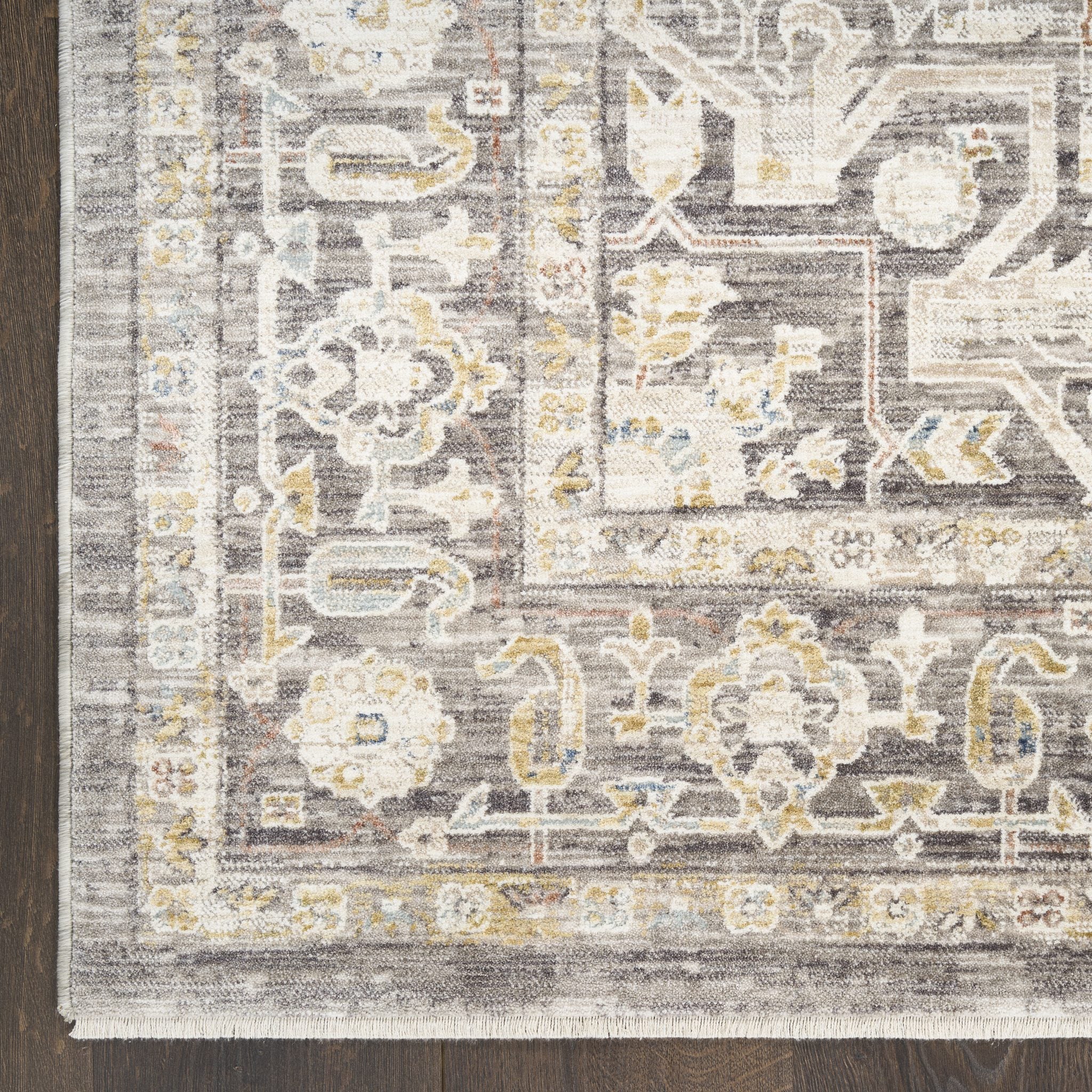 Antique Fusion Anf01 Ivory Charcoal rug