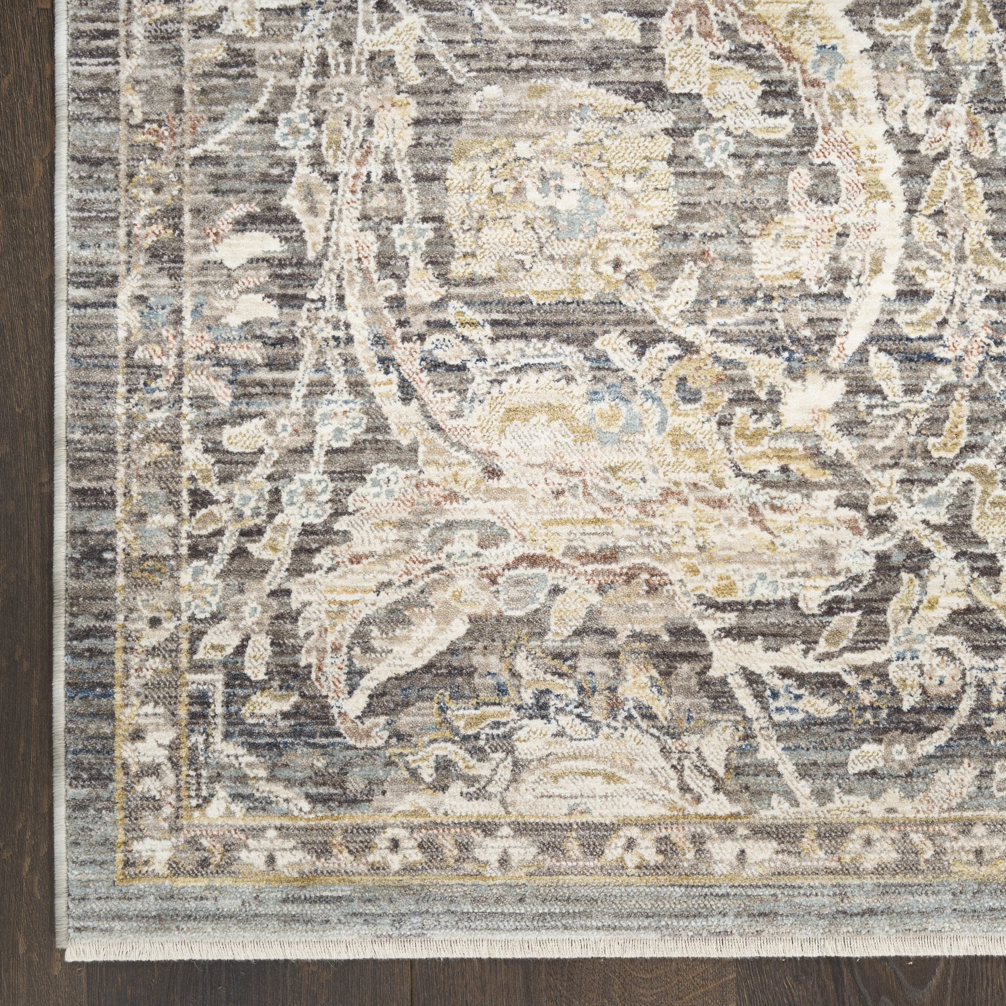 Antique Fusion Anf03 Charcoal Multicolour rug