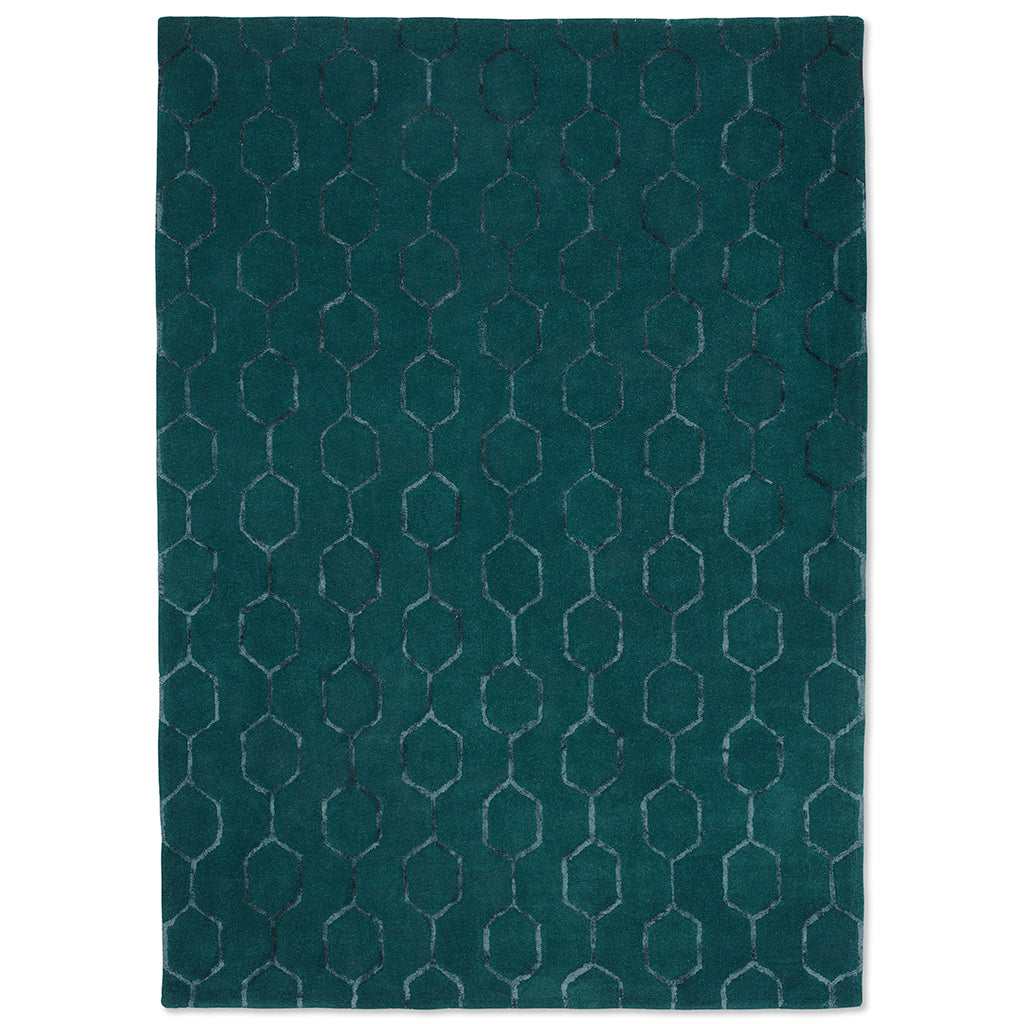 Wedgwood Gio Teal 39107 rug full flat view