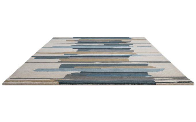 Harlequin Zeal Indigo 43008 rug angled view