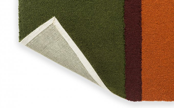 Habitat Festival Stripe Orange rug backing