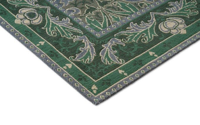 Morris & Co Helena Mineral rug corner detail