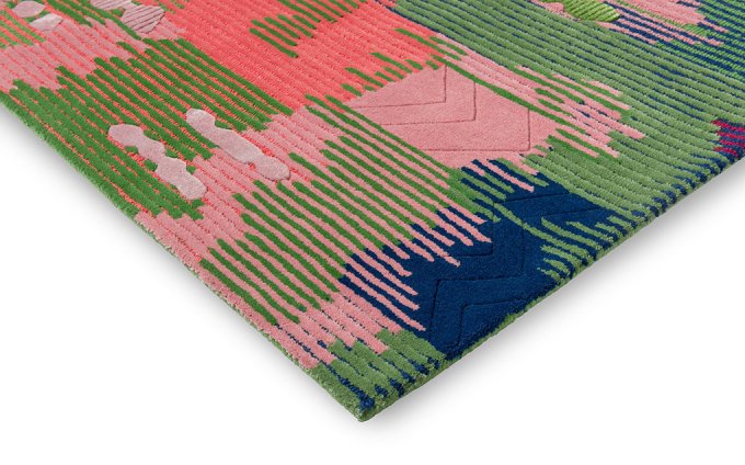 Harlequin Wilderness Peridot/Emerald rug detail
