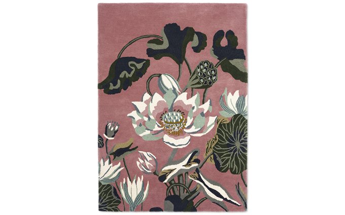 Wedgwood Waterlily Dusty Rose 38602 rug full flat view