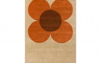 Orla Kiely Flower Placement Pumpkin/Ecru