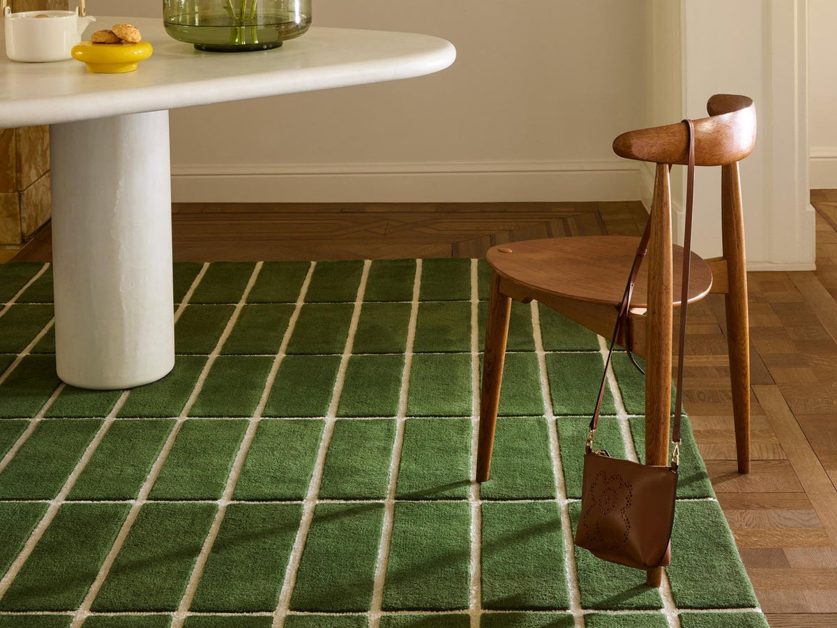 Marimekko Tiiliskivi Green rug | Kelaty