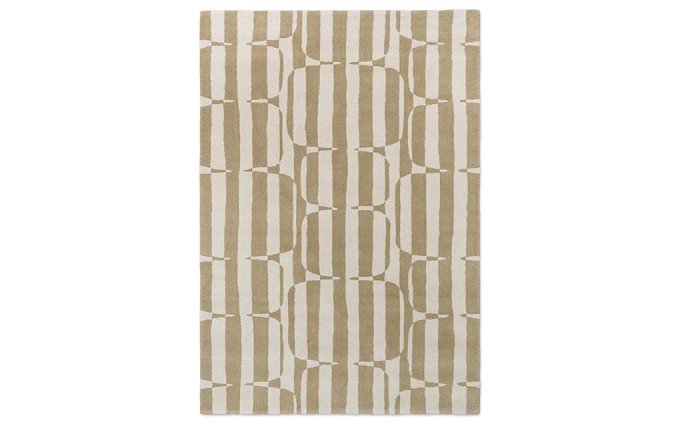 Scion Lohko Stripe Pebble rug full flat view