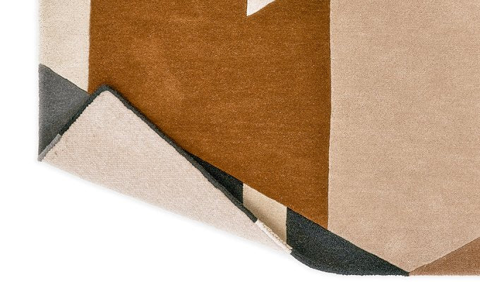 Harlequin Popova Caramel/Slate/Shell rug detail