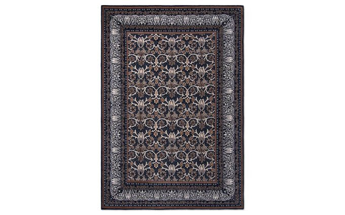 Morris & Co Borage Blue rug full flat view