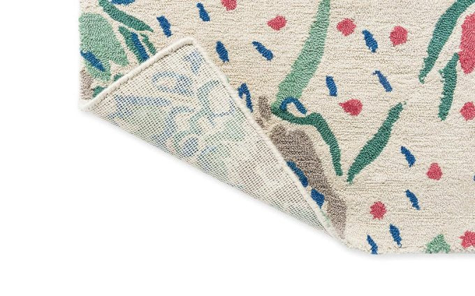 Laura Ashley Lilith Poppy Red outdoor rug backing