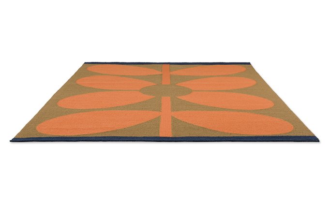 Orla Kiely Giant Sixties Stem Tomato outdoor rug angled view