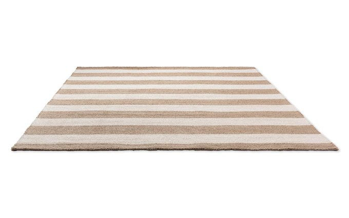 Laura Ashley Lille Pale Ochre outdoor rug angled view
