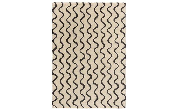 Scion Ribbon Charcoal rug full flat view