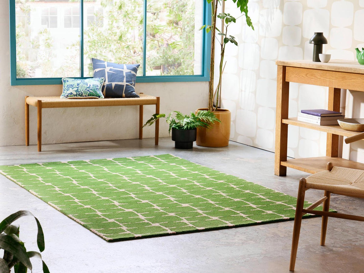 Scion Little Lohko Juniper rug styled in a room setting