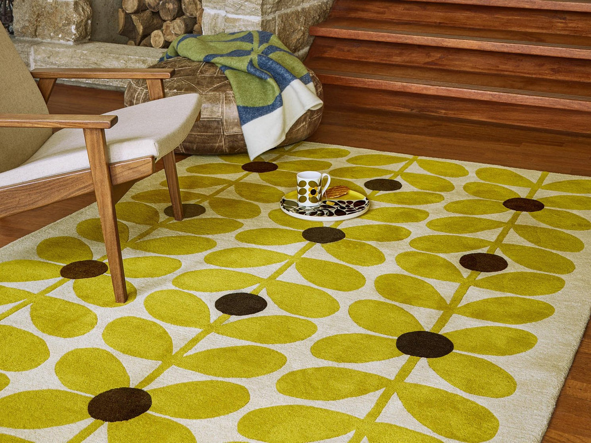 Orla Kiely Sixties Stem Yellow rug | Kelaty