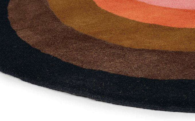 Orla Kiely Sunflower Pink Round 60005 rug corner detail