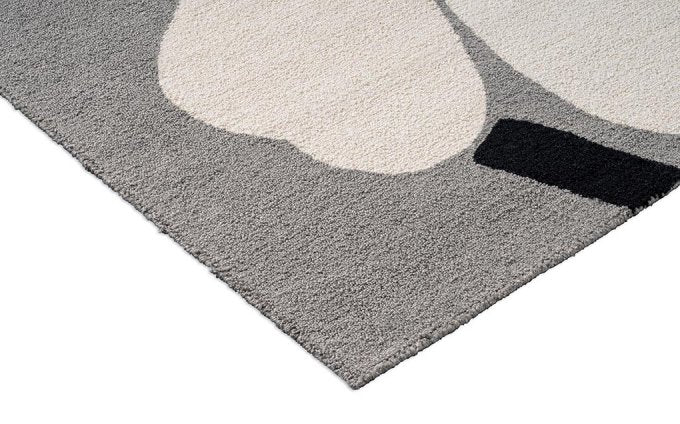 Marimekko Unikko Anniversary Grey outdoor rug corner detail