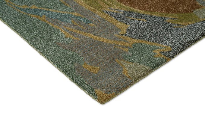 Harlequin Saltillo Forest 144607 rug corner detail