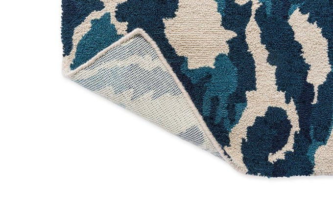 Sanderson Kasuri Indigo outdoor rug backing